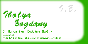 ibolya bogdany business card
